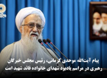 ویدئو | پیام آیتالله موحدی کرمانی، رئیس مجلس خبرگان رهبری در مراسم یادبود شهدای خانواده قائد شهید امت